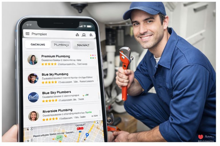 google reviews plumbing business ranking on google maps USA